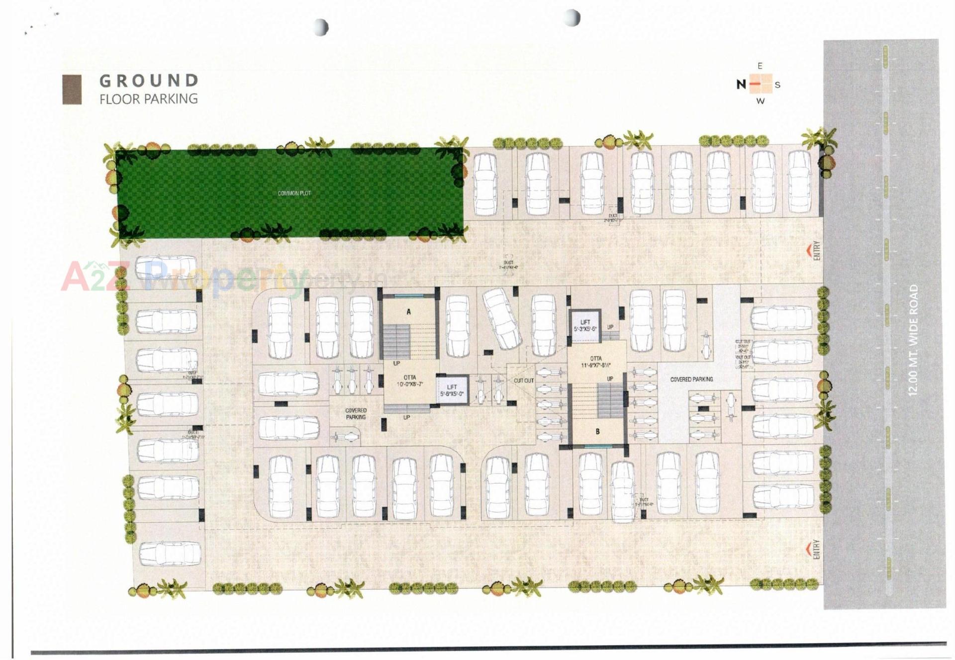 Layout of real estate project Aadhya Fortune Ii located at Vasna-sayad, Vadodara, Gujarat