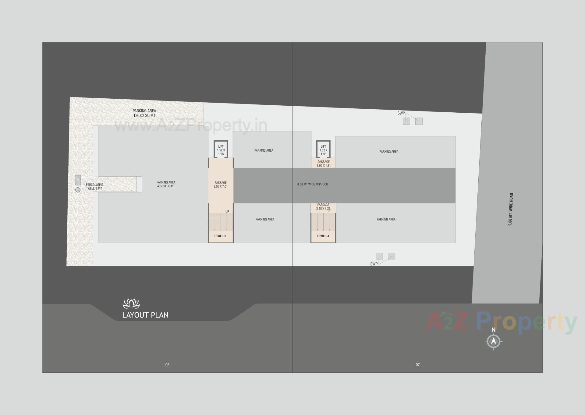 Layout of real estate project Aadikara Enclave located at Saiyad Vasna, Vadodara, Gujarat
