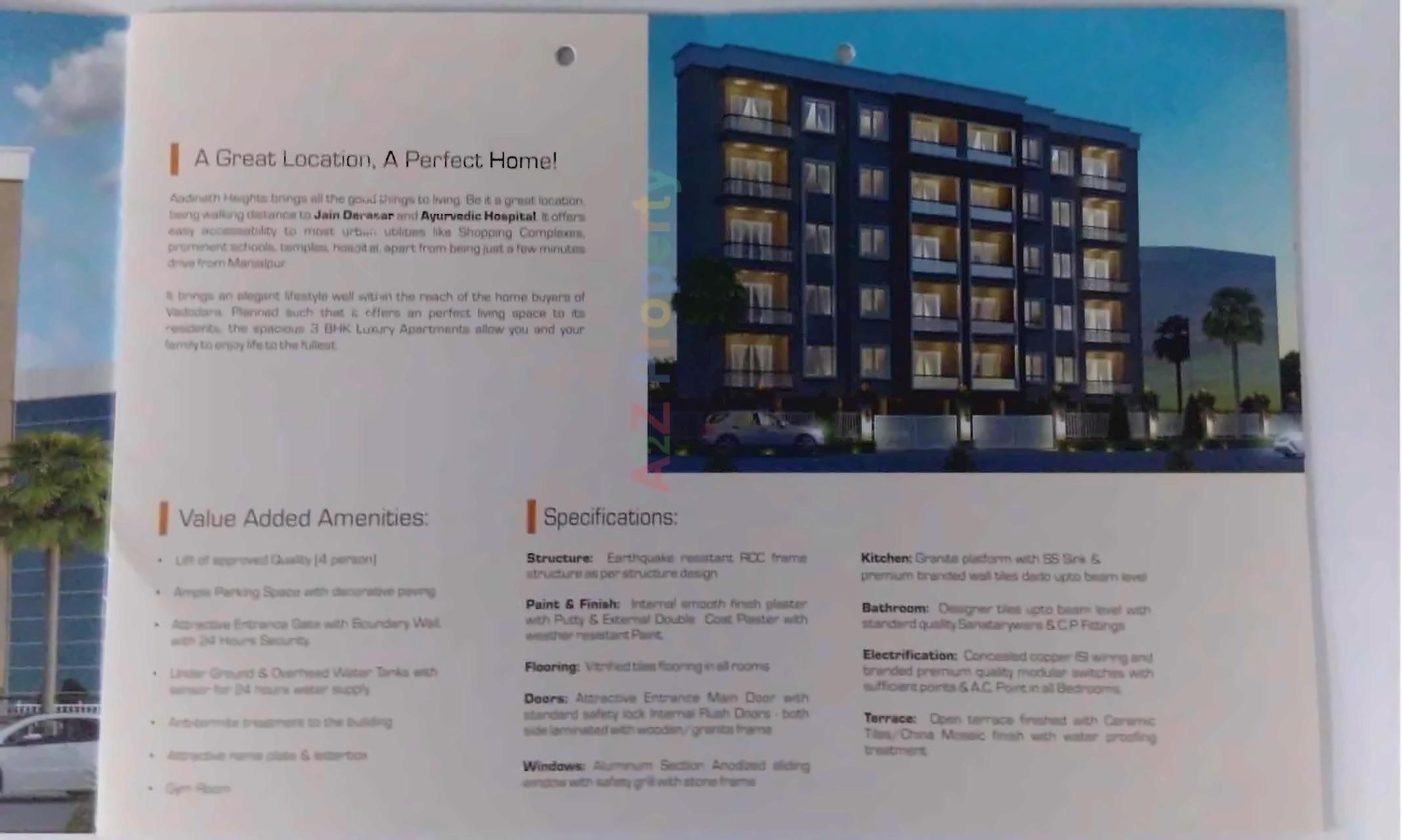  of real estate project Aadinath Heights located at Kasba, Vadodara, Gujarat