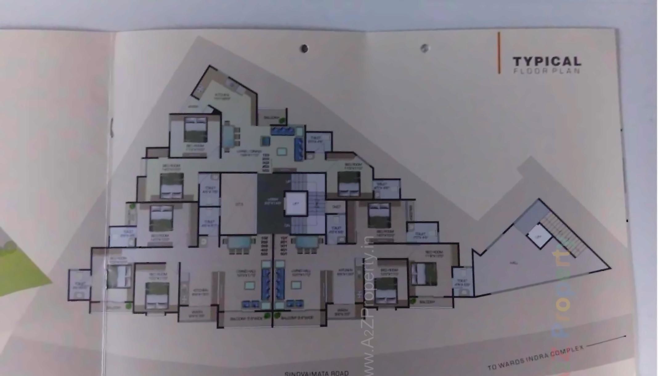 Layout of real estate project Aadinath Heights located at Kasba, Vadodara, Gujarat
