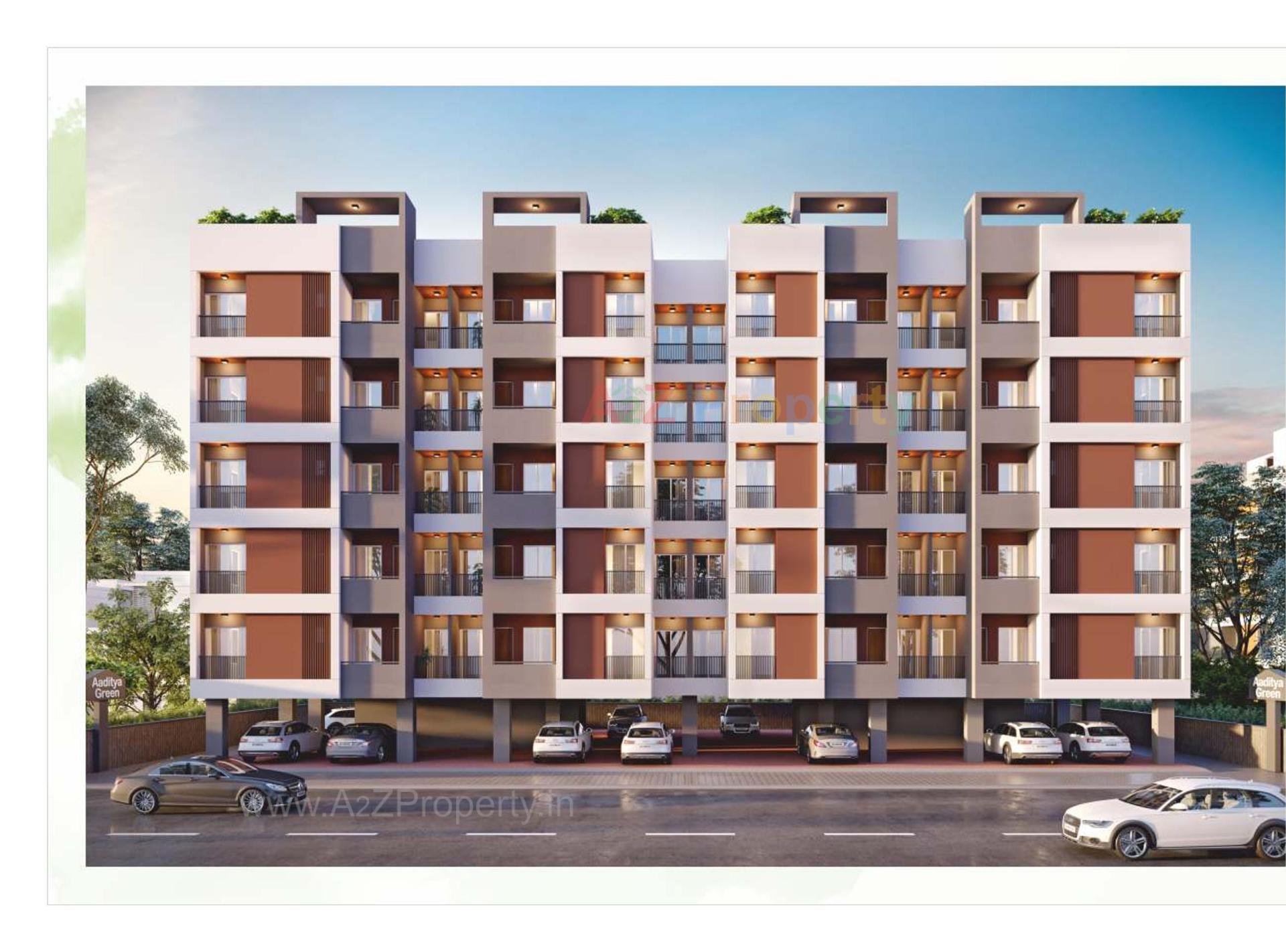 3D Elevation of real estate project Aaditya Green located at Vadodara, Vadodara, Gujarat