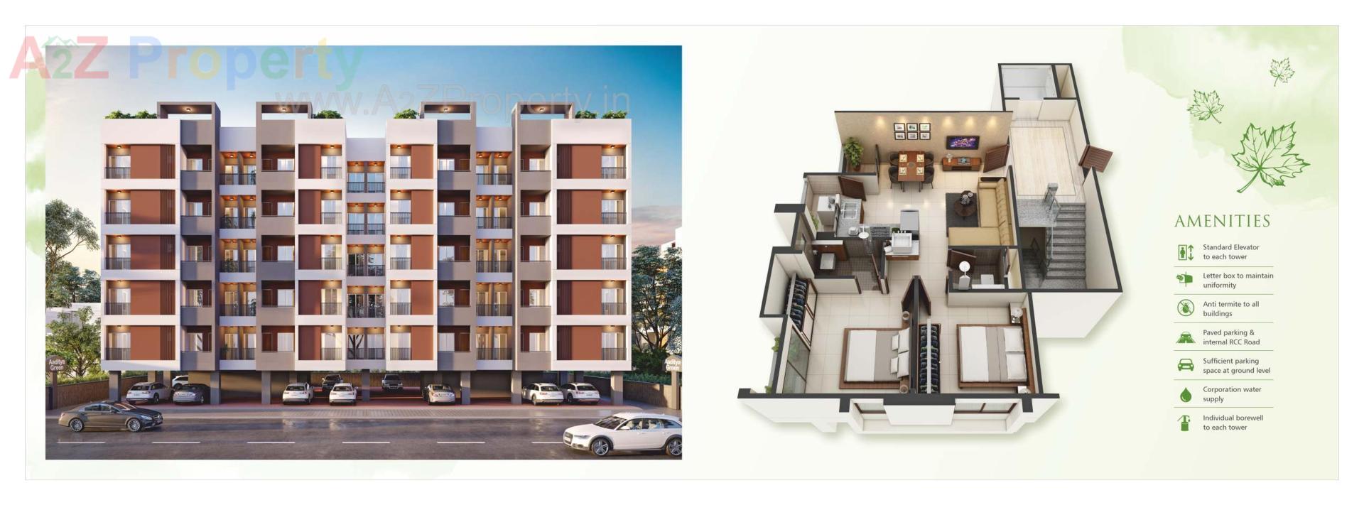 Layout of real estate project Aaditya Green located at Vadodara, Vadodara, Gujarat