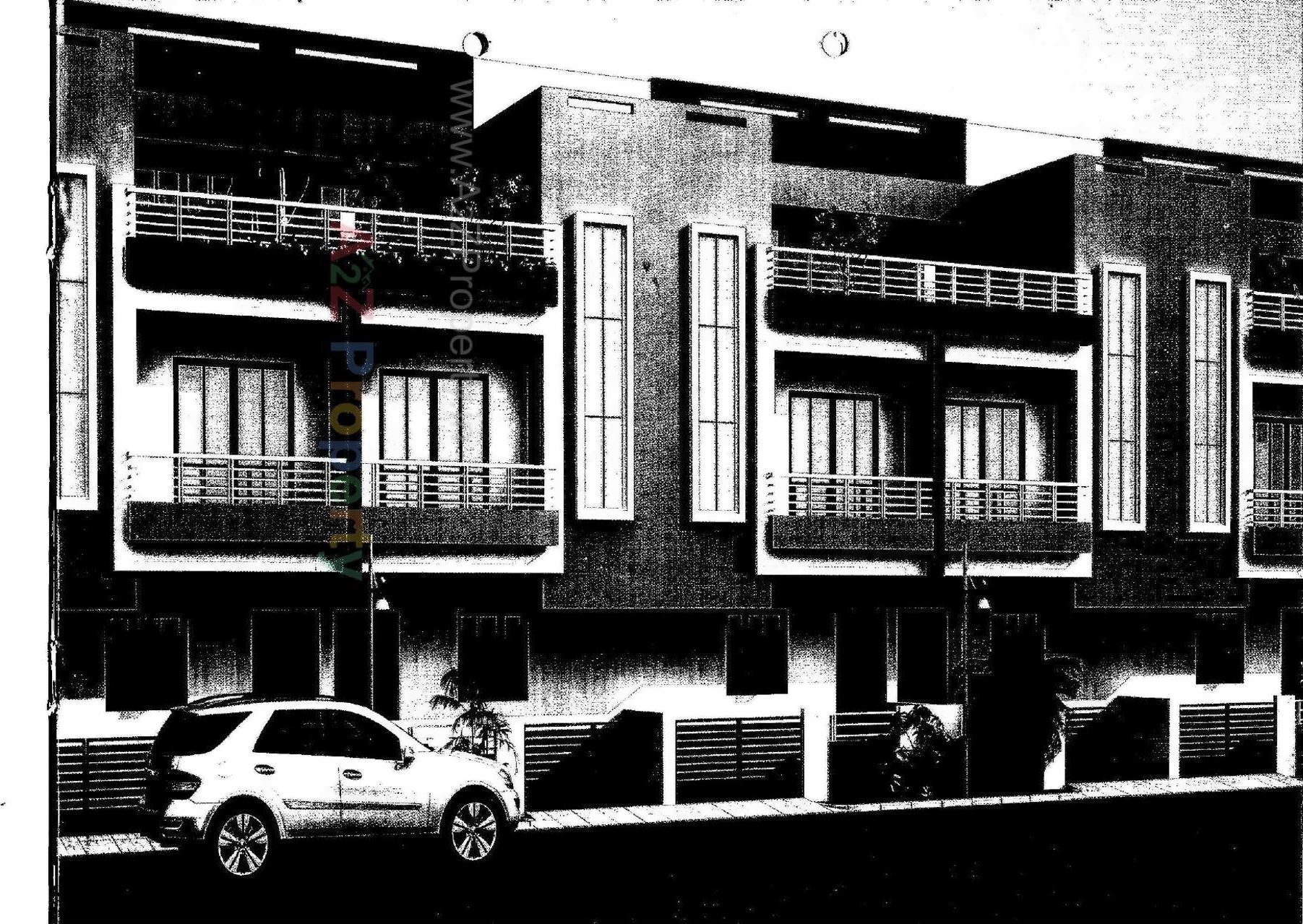 3D Elevation of real estate project Aafiya Park located at Tandalja, Vadodara, Gujarat