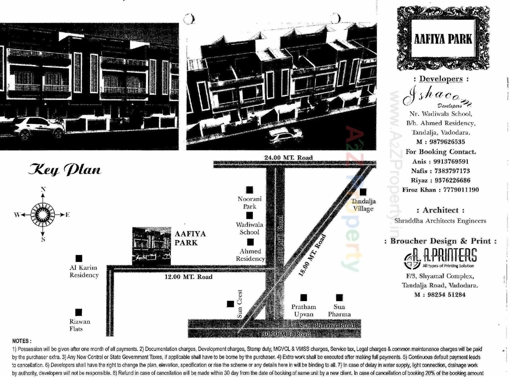  of real estate project Aafiya Park located at Tandalja, Vadodara, Gujarat