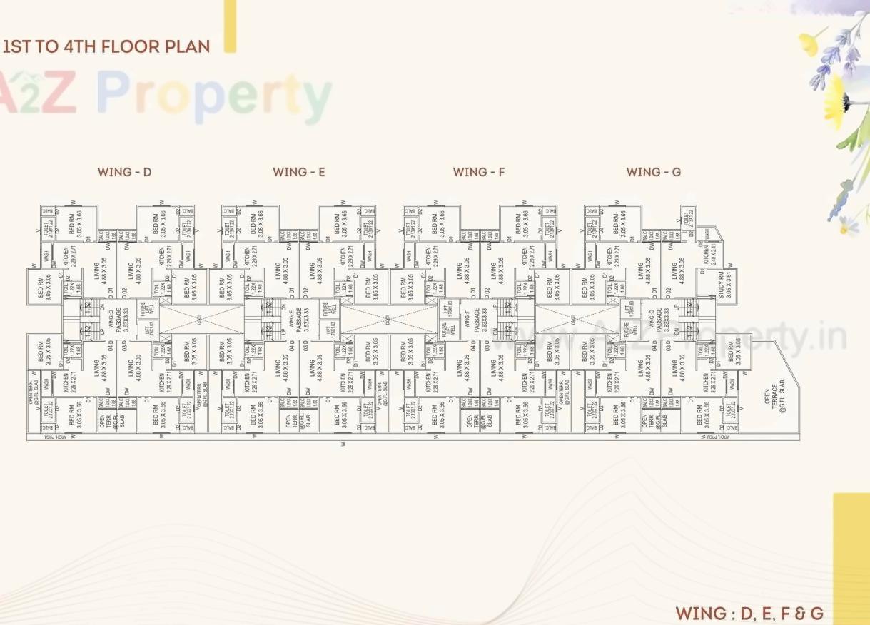 Layout of real estate project Aakruti Heights located at Tarsali, Vadodara, Gujarat
