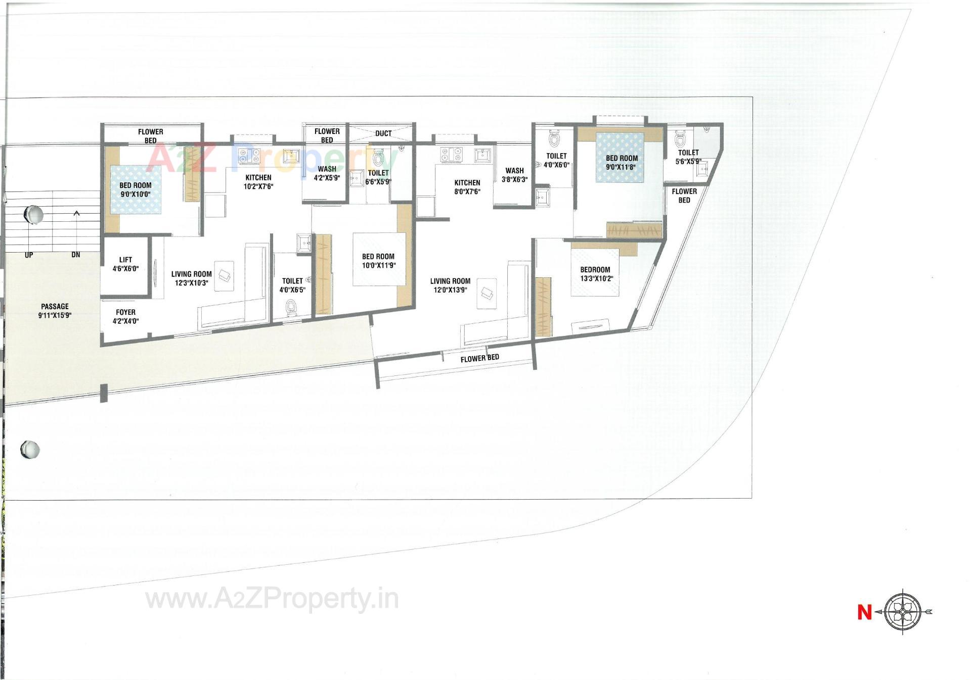 Layout of real estate project Aalayam Residency located at Bill, Vadodara, Gujarat