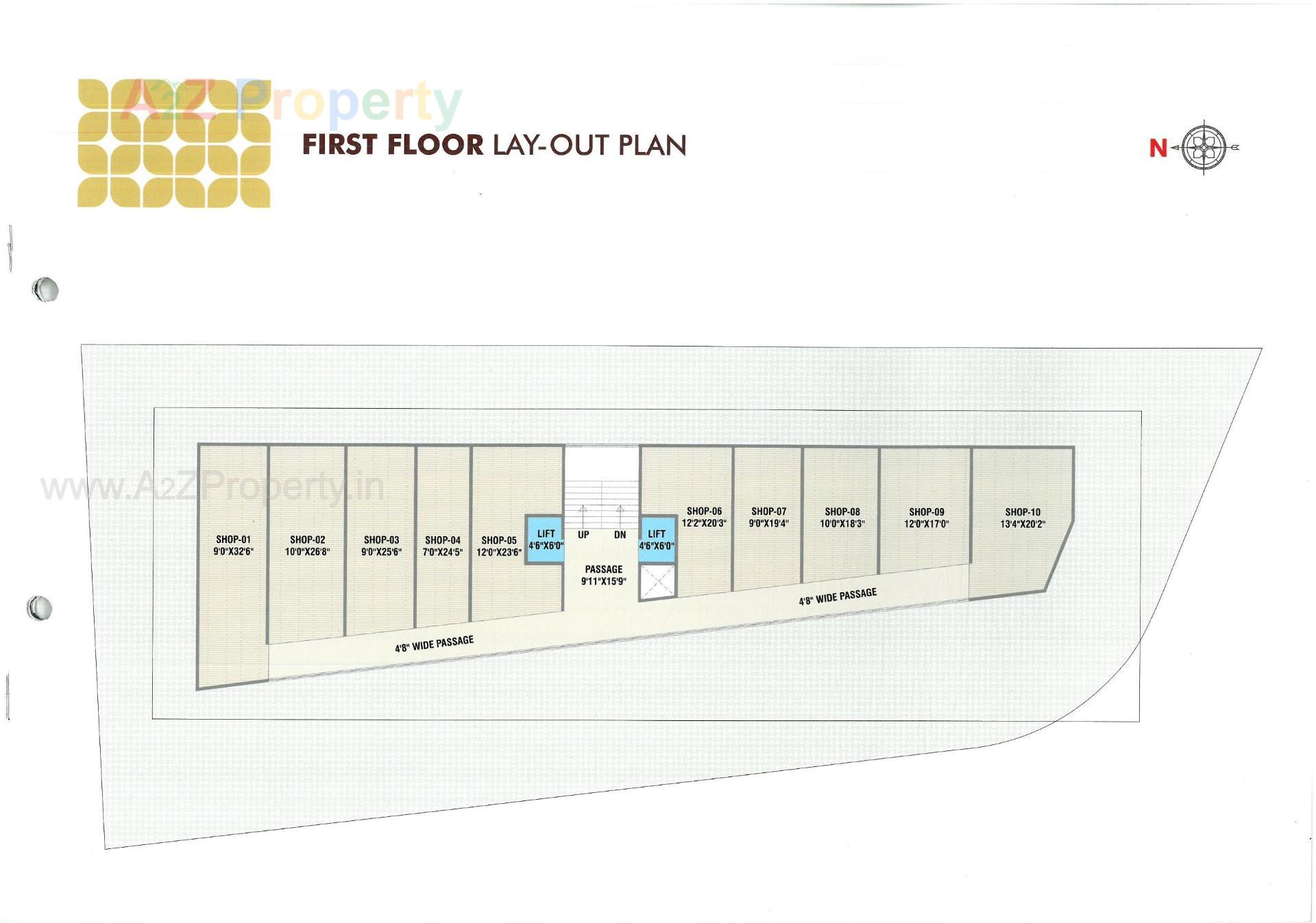 Layout of real estate project Aalayam Residency located at Bill, Vadodara, Gujarat