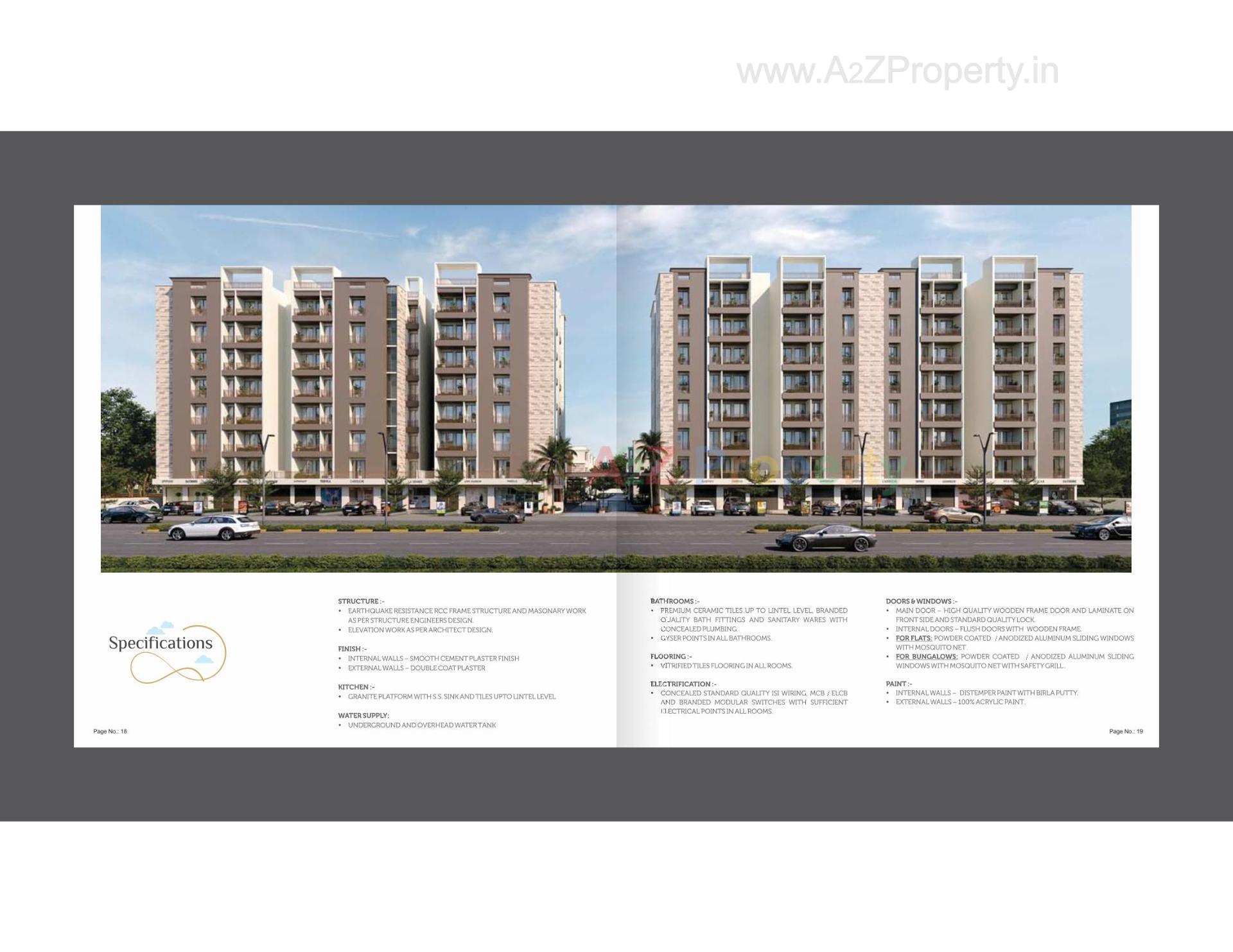 3D Elevation of real estate project Aamrapali Luxuria located at Kalali, Vadodara, Gujarat