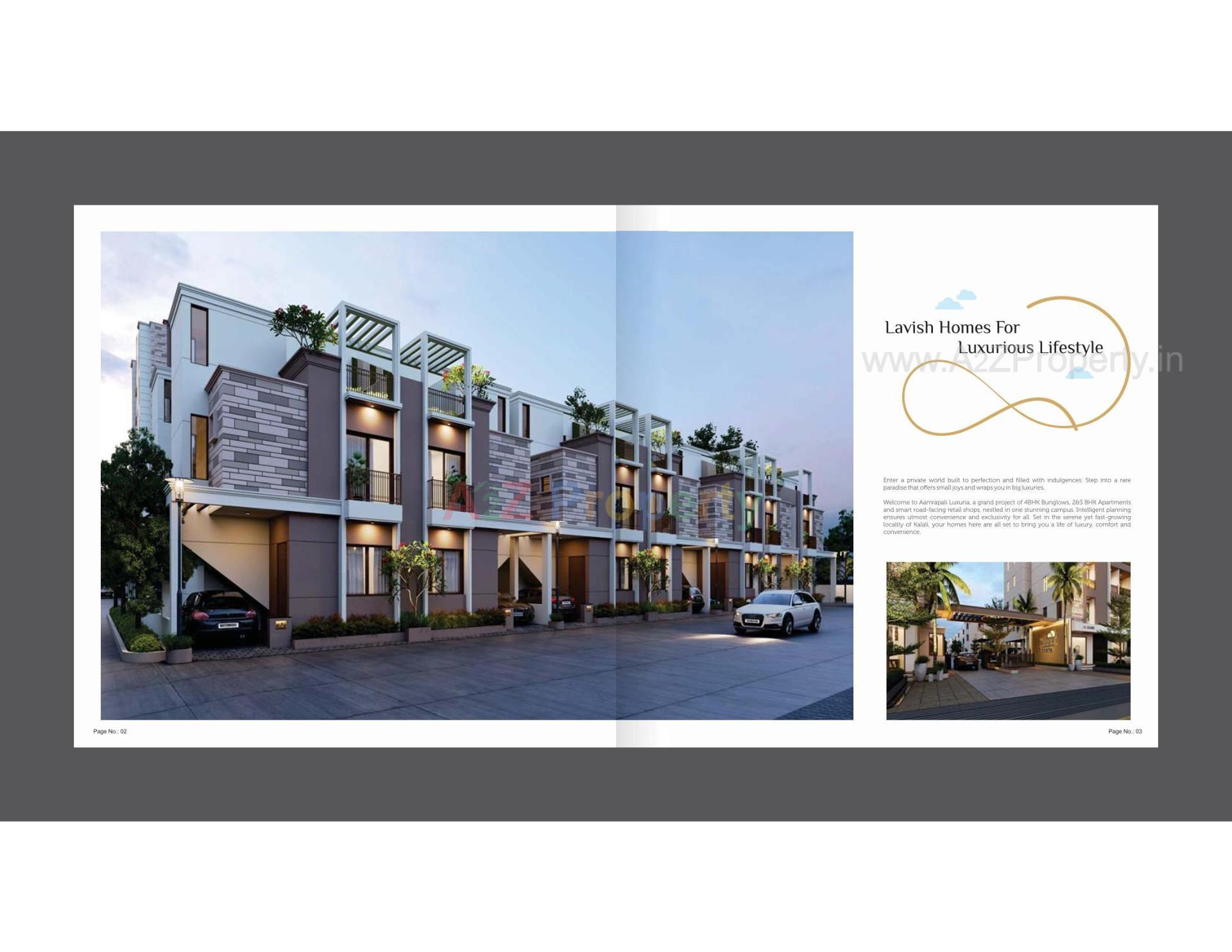 3D Elevation of real estate project Aamrapali Luxuria located at Kalali, Vadodara, Gujarat