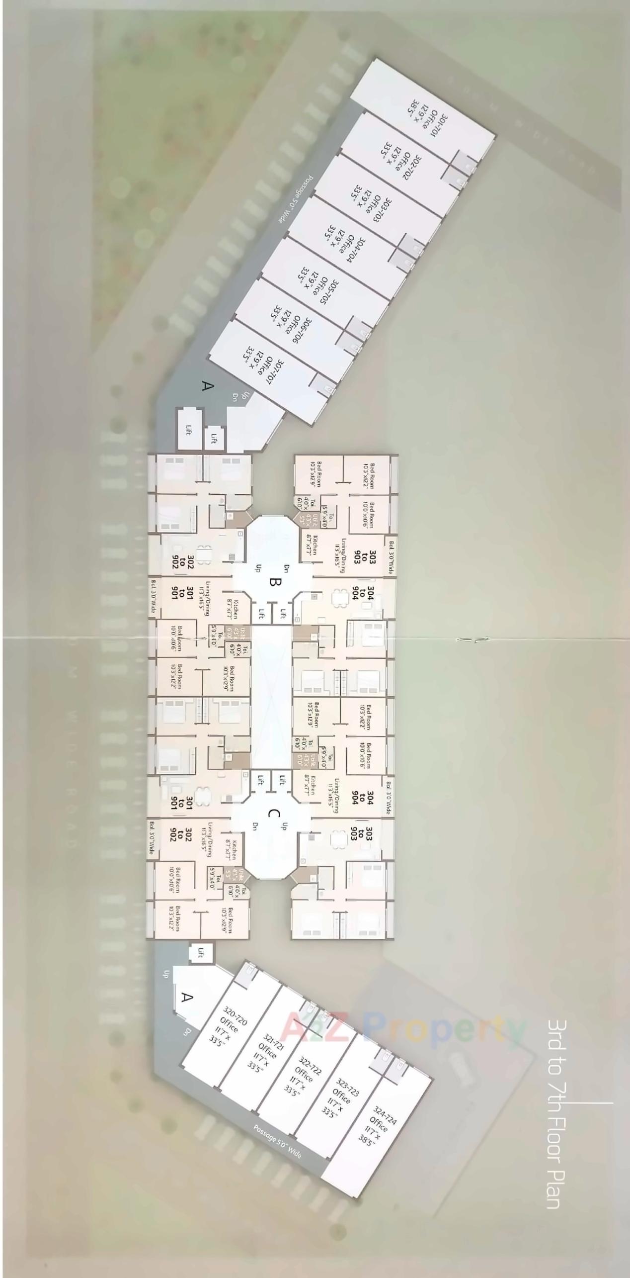 Layout of real estate project Aamrapali Resi Com located at Atladara, Vadodara, Gujarat