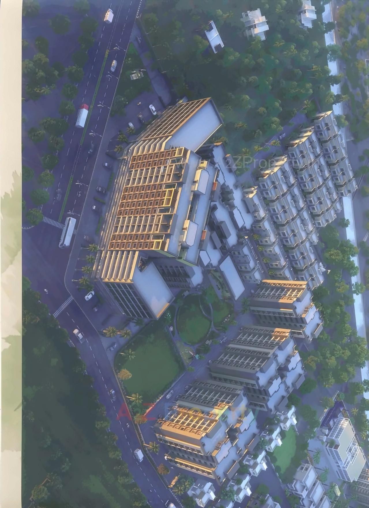 3D Elevation of real estate project Aamrapali Resi Com located at Atladara, Vadodara, Gujarat
