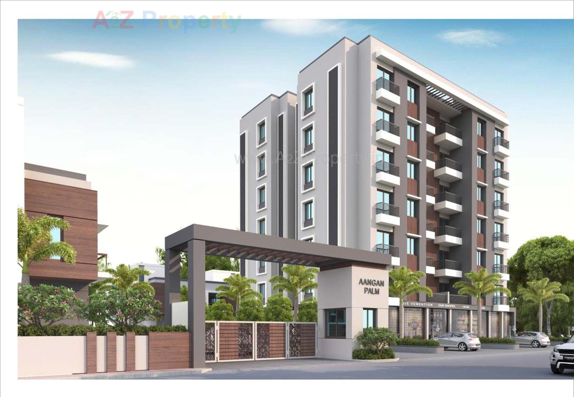 3D Elevation of real estate project Aangan Palm located at Ankhol, Vadodara, Gujarat