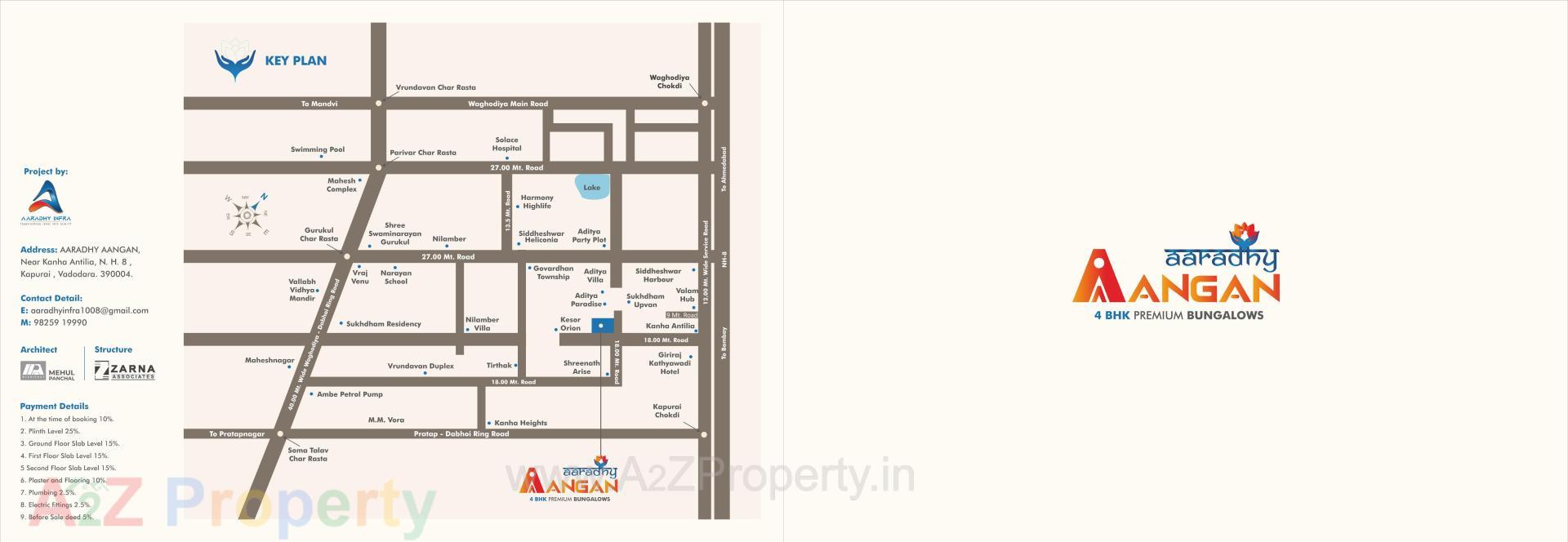 Layout of real estate project Aaradhy Aangan located at Kapurai, Vadodara, Gujarat
