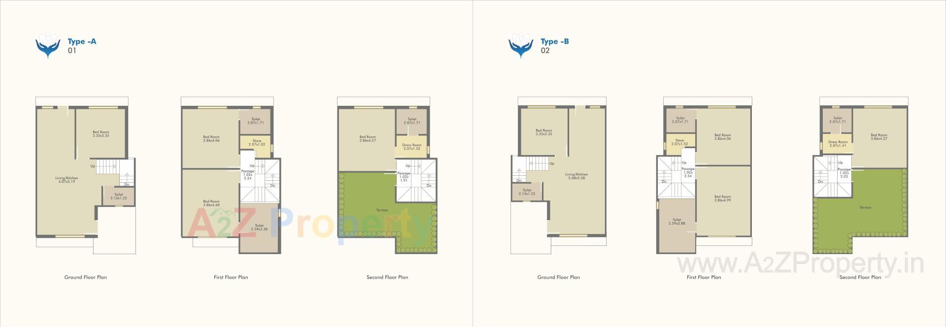 Layout of real estate project Aaradhy Aangan located at Kapurai, Vadodara, Gujarat