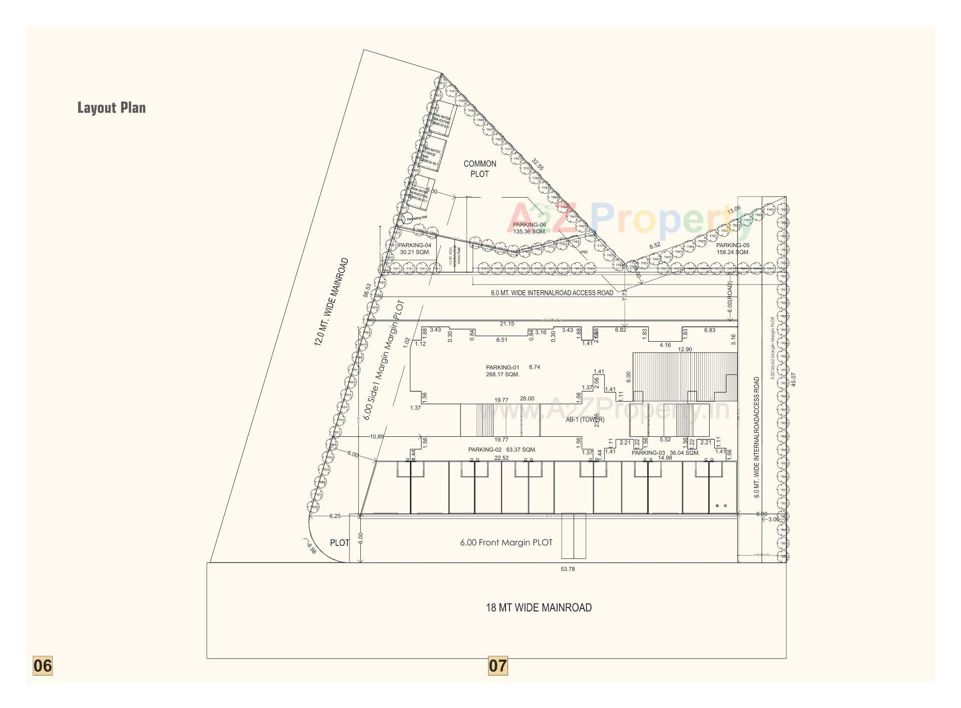 Layout of real estate project Aaradhy Arise located at Kapurai, Vadodara, Gujarat
