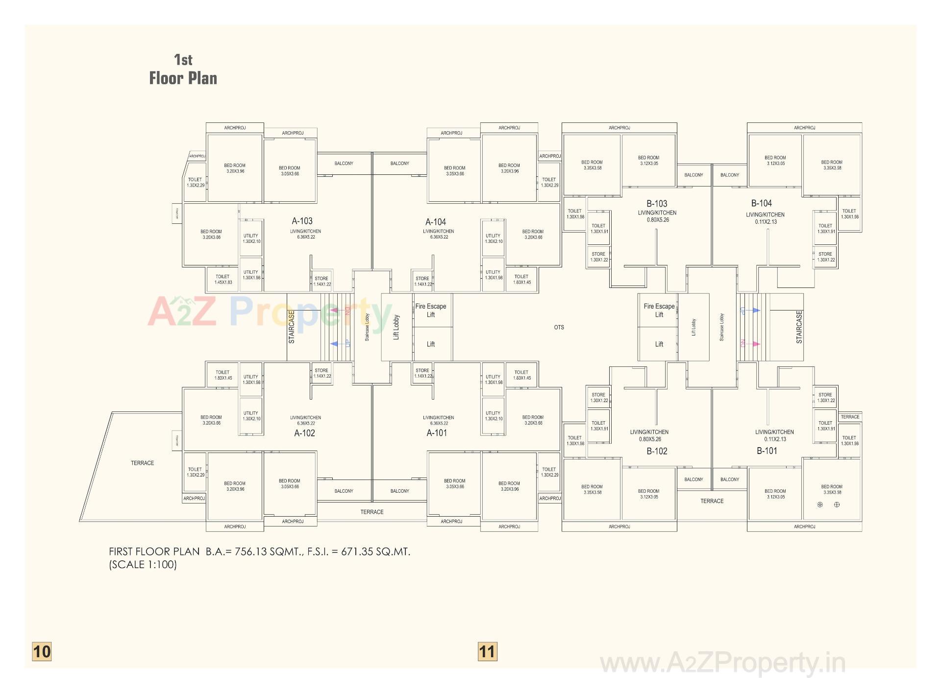 Layout of real estate project Aaradhy Arise located at Kapurai, Vadodara, Gujarat