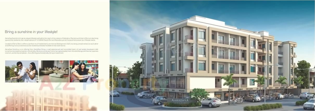 3D Elevation of real estate project Aaradhya Sunshine located at Sama, Vadodara, Gujarat