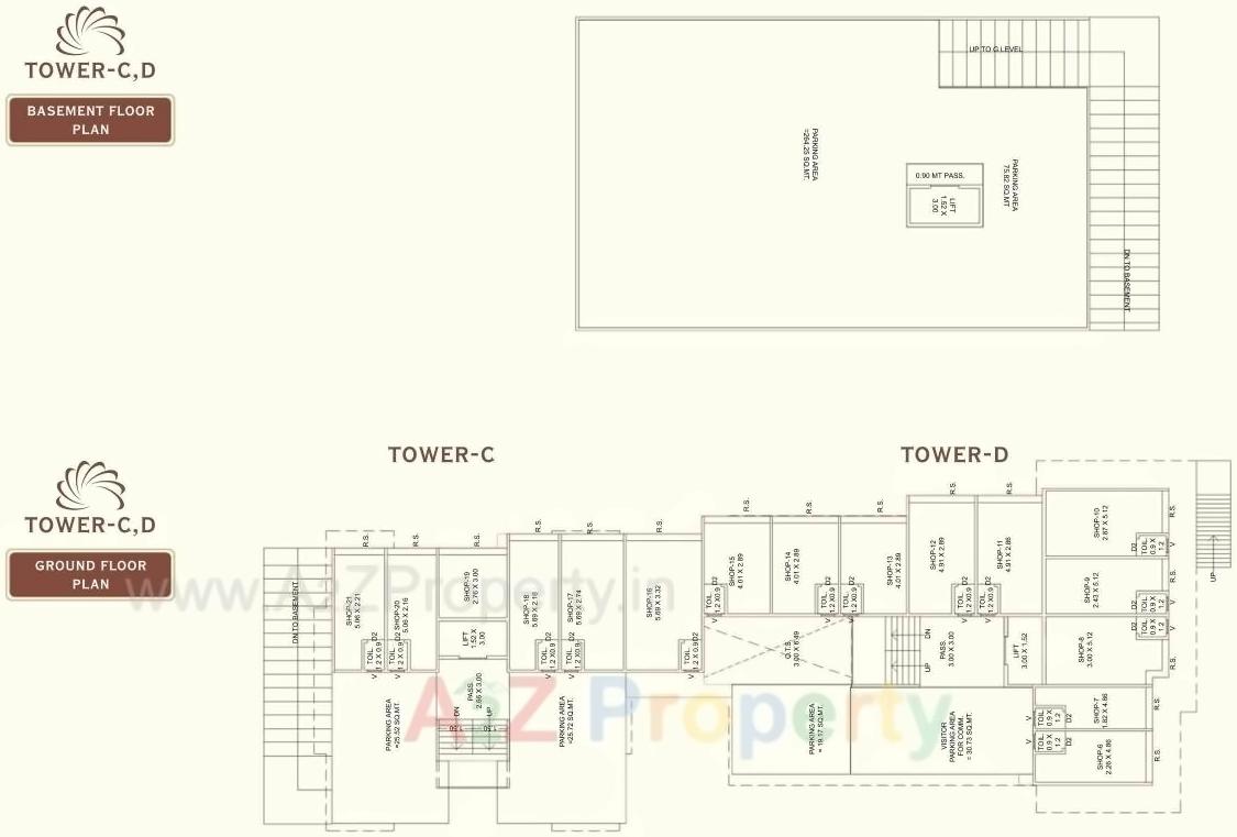 Layout of real estate project Aaradhya Sunshine located at Sama, Vadodara, Gujarat