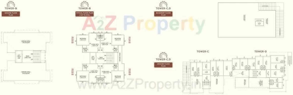 Layout of real estate project Aaradhya Sunshine located at Sama, Vadodara, Gujarat