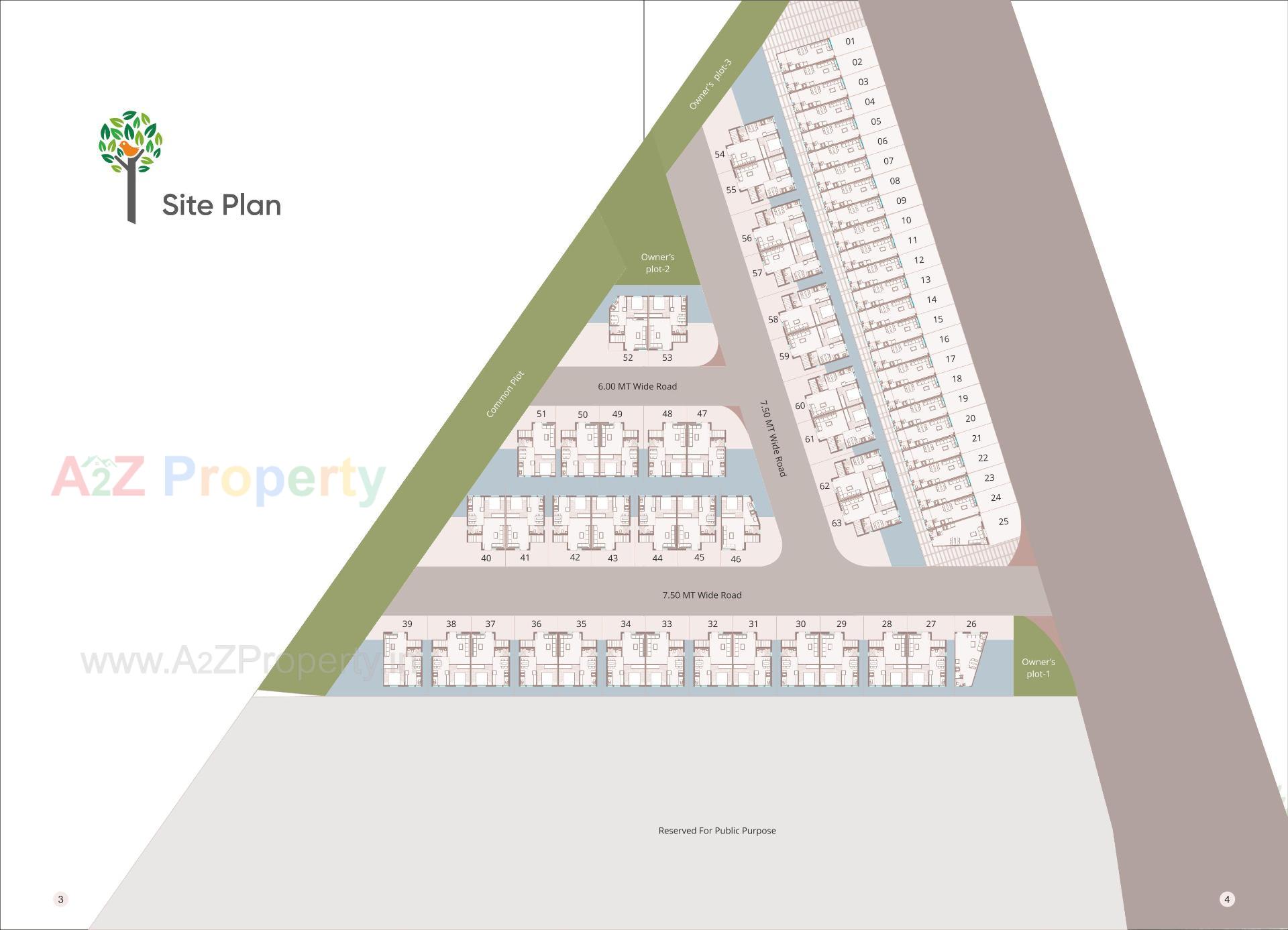 Layout of real estate project Aarana Luxuria located at Hanumanpura, Vadodara, Gujarat
