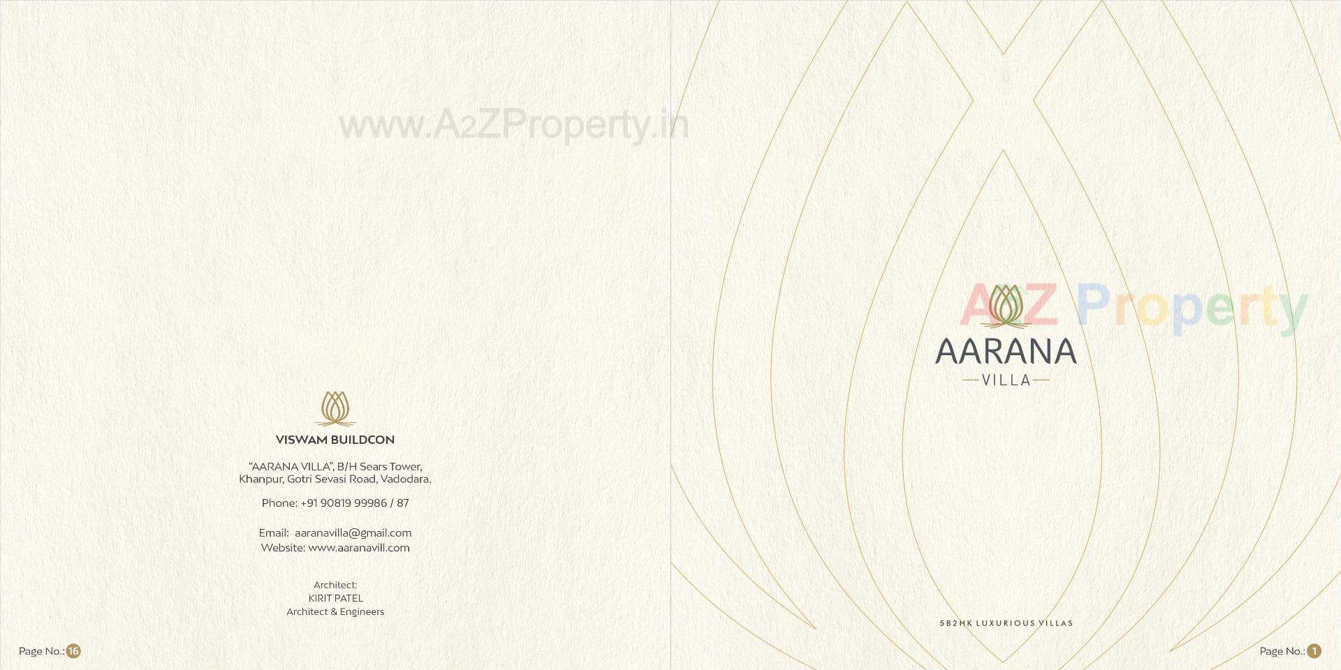  of real estate project Aarana Villa located at Khanpur, Vadodara, Gujarat