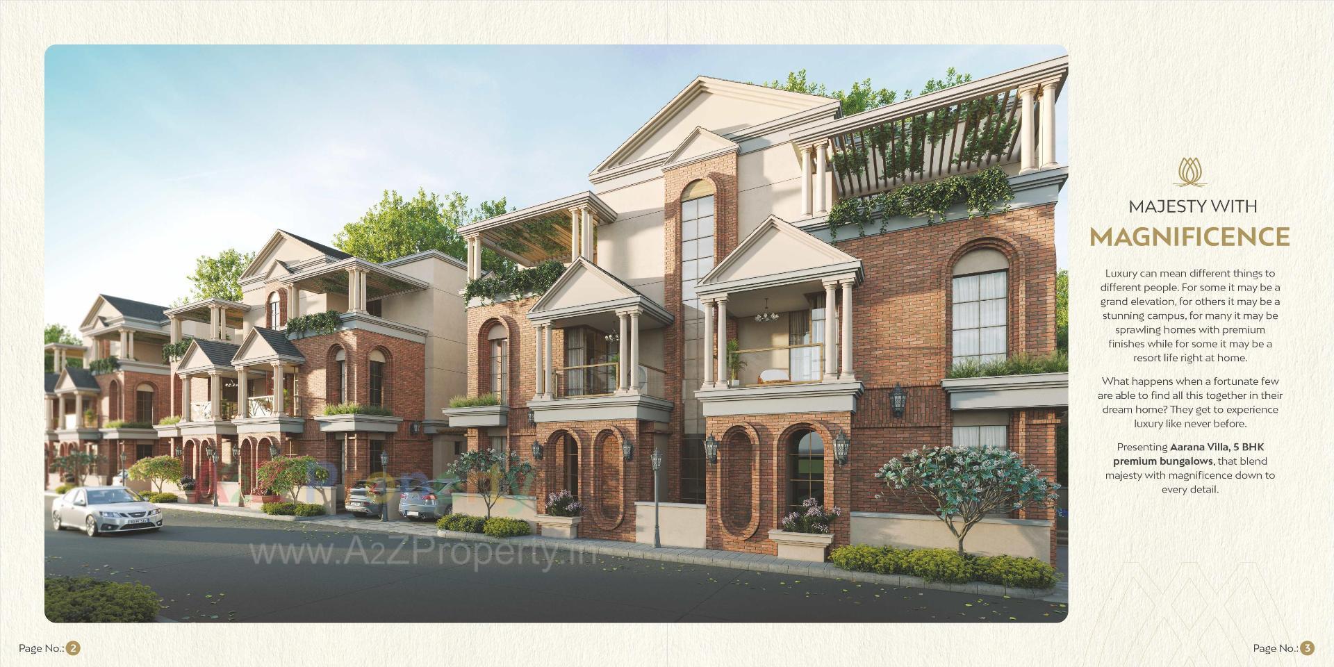3D Elevation of real estate project Aarana Villa located at Khanpur, Vadodara, Gujarat