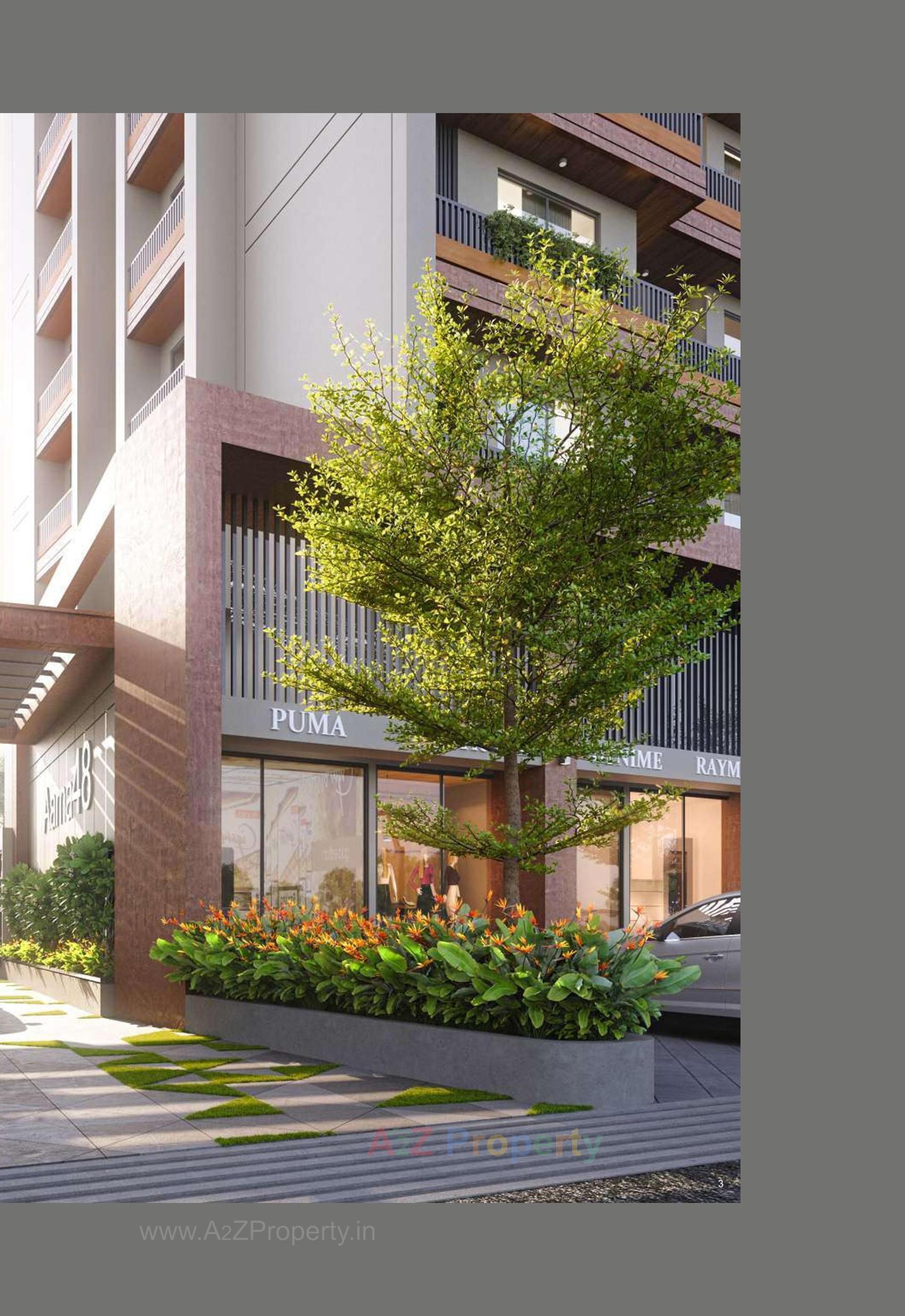 3D Elevation of real estate project Aarna located at Bhayli, Vadodara, Gujarat