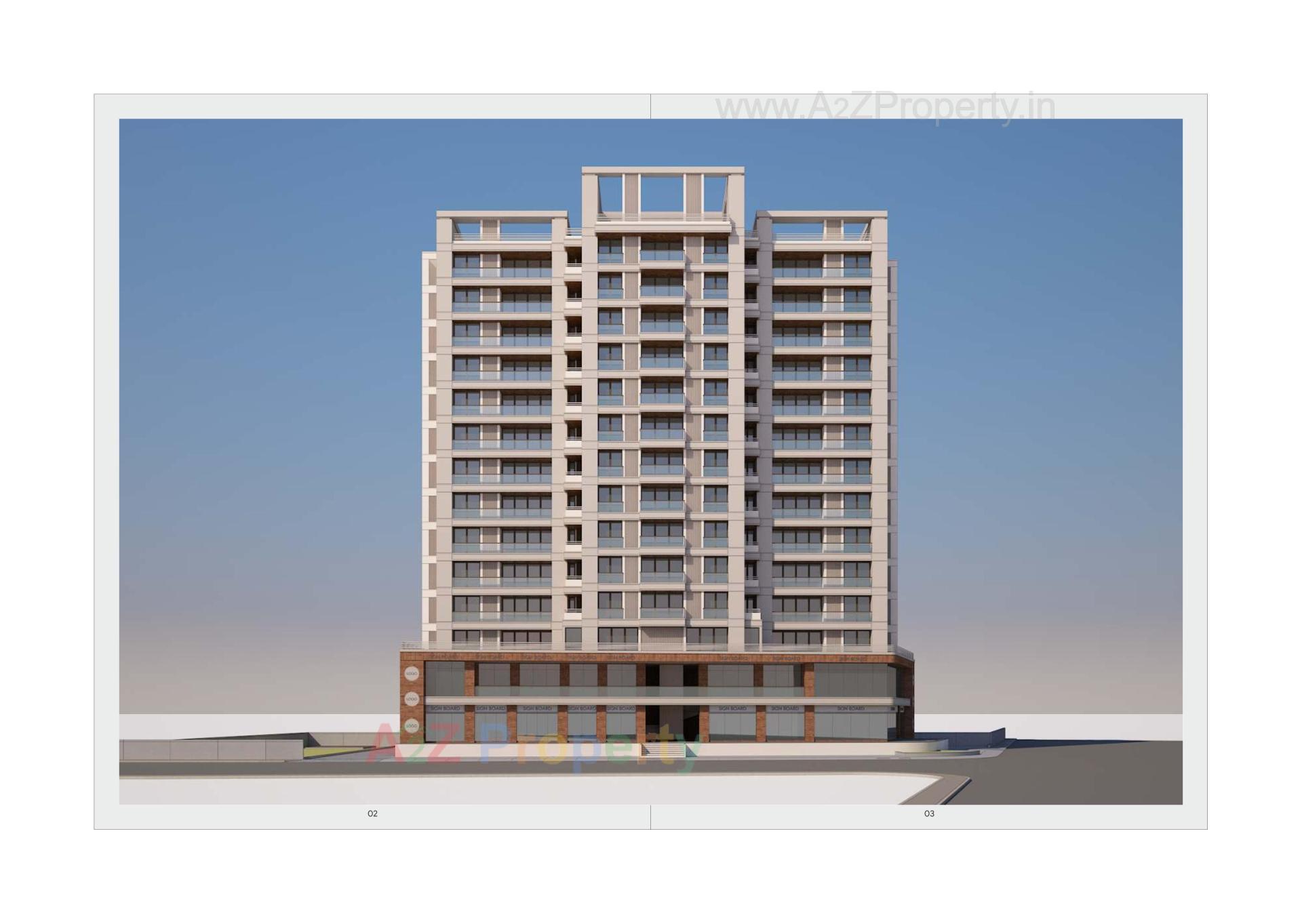 3D Elevation of real estate project Aarna One located at Kalali, Vadodara, Gujarat