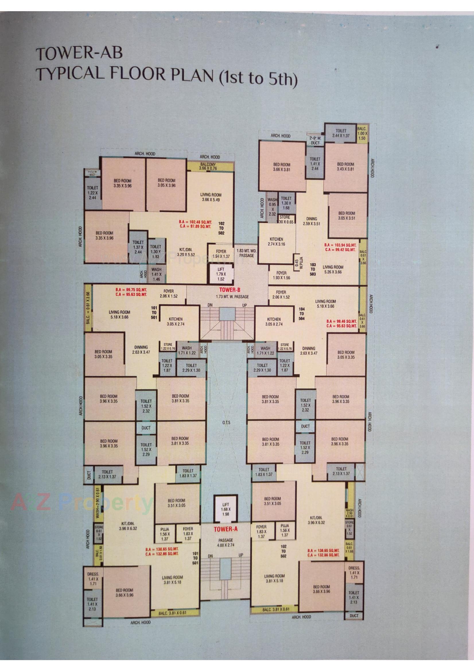 Layout of real estate project Aarya Bliss located at Harni, Vadodara, Gujarat