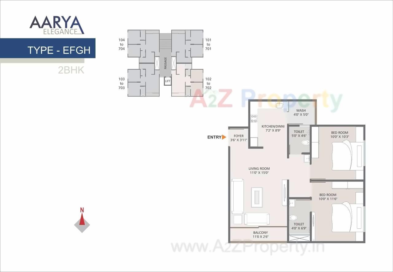 Layout of real estate project Aarya Elegance located at Bill, Vadodara, Gujarat