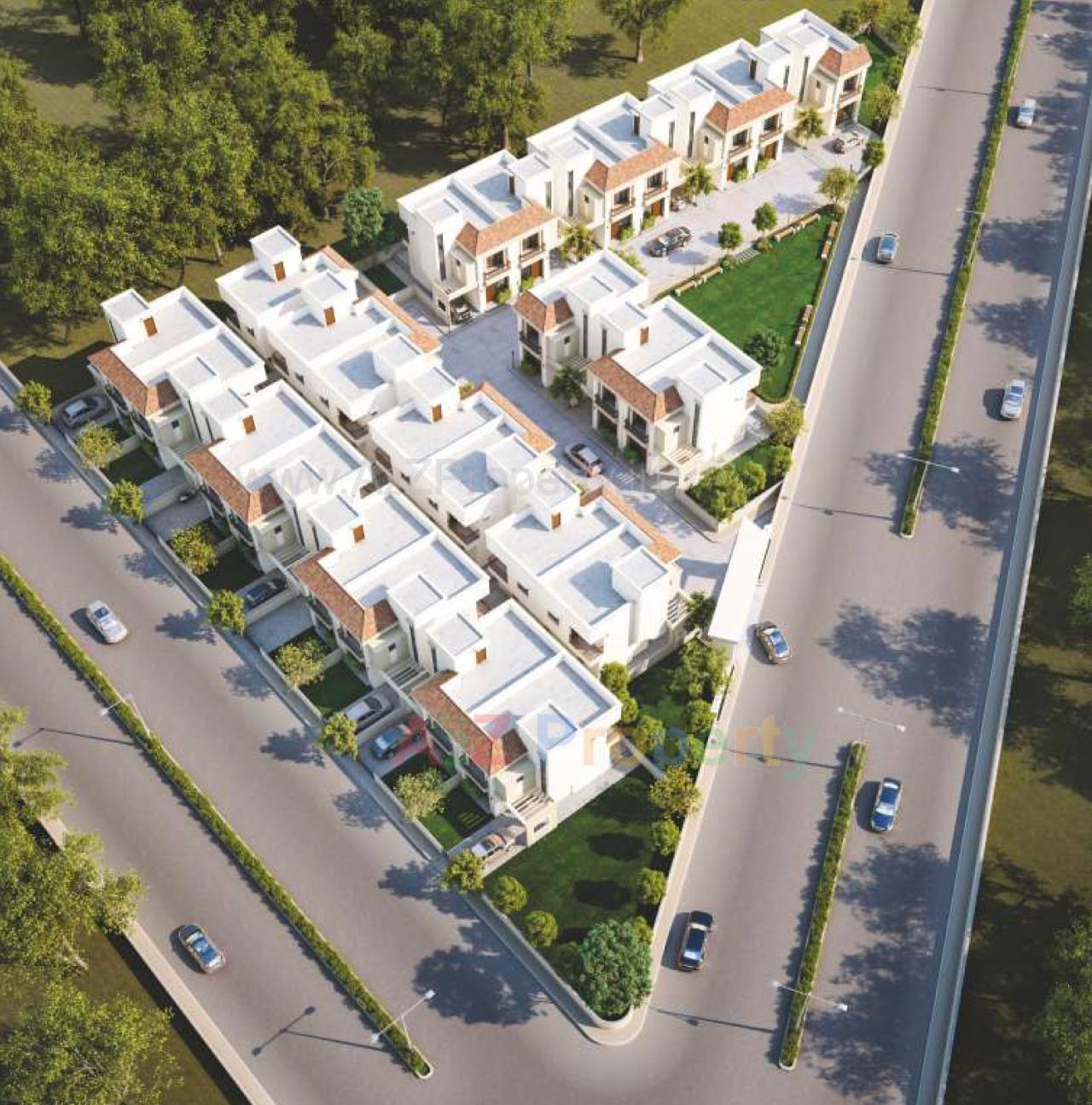 3D Elevation of real estate project Aarya Elite located at Kalali, Vadodara, Gujarat