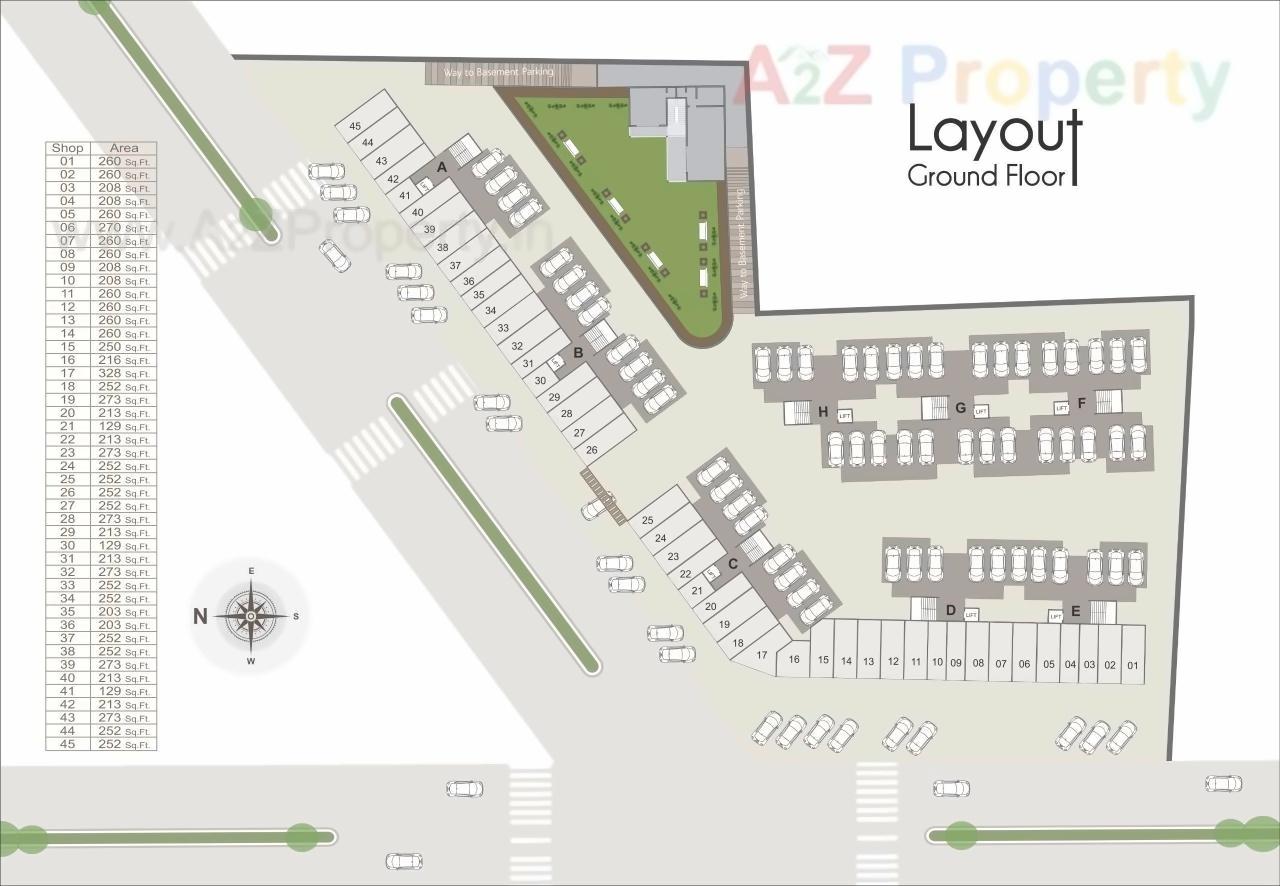Layout of real estate project Aarya Elite located at Kalali, Vadodara, Gujarat