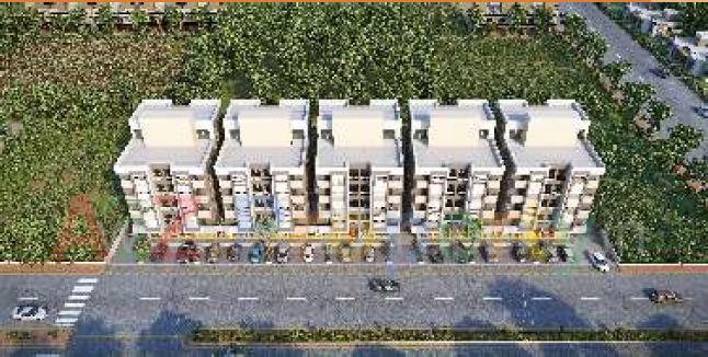 3D Elevation of real estate project Aarya Elite located at Padra, Vadodara, Gujarat