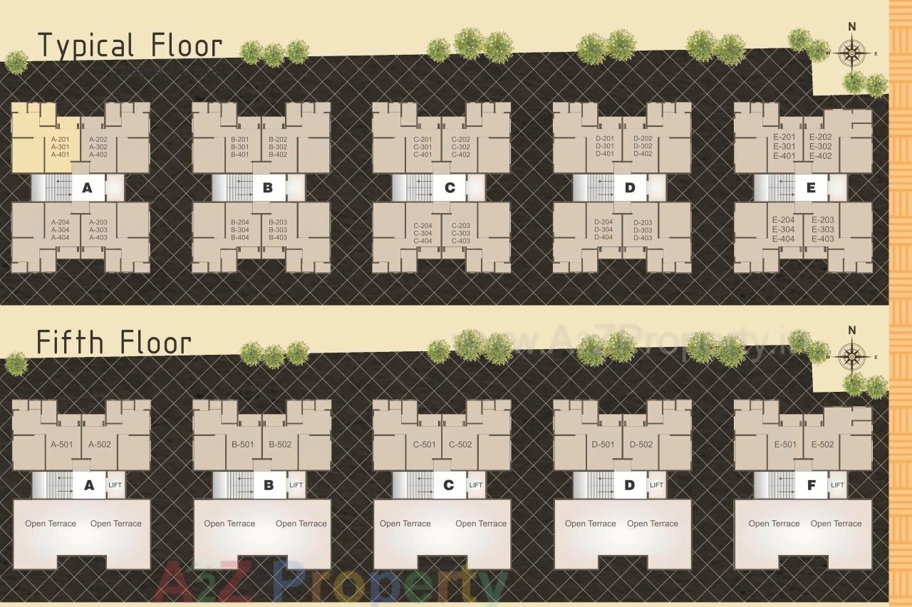 Layout of real estate project Aarya Elite located at Padra, Vadodara, Gujarat