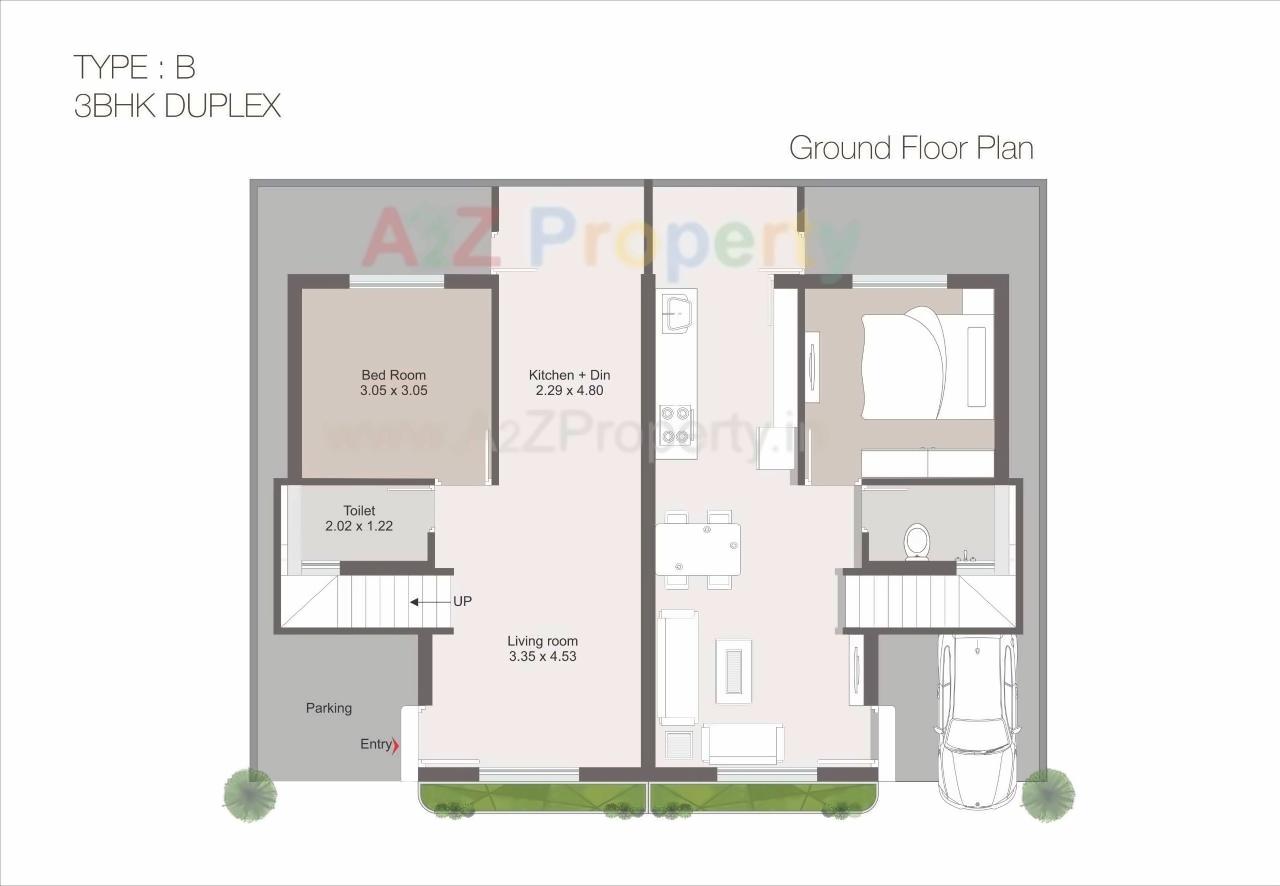 Layout of real estate project Aarya Empire located at Kalali, Vadodara, Gujarat