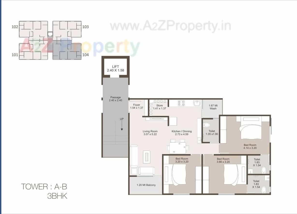 Layout of real estate project Aarya Empire located at Kalali, Vadodara, Gujarat