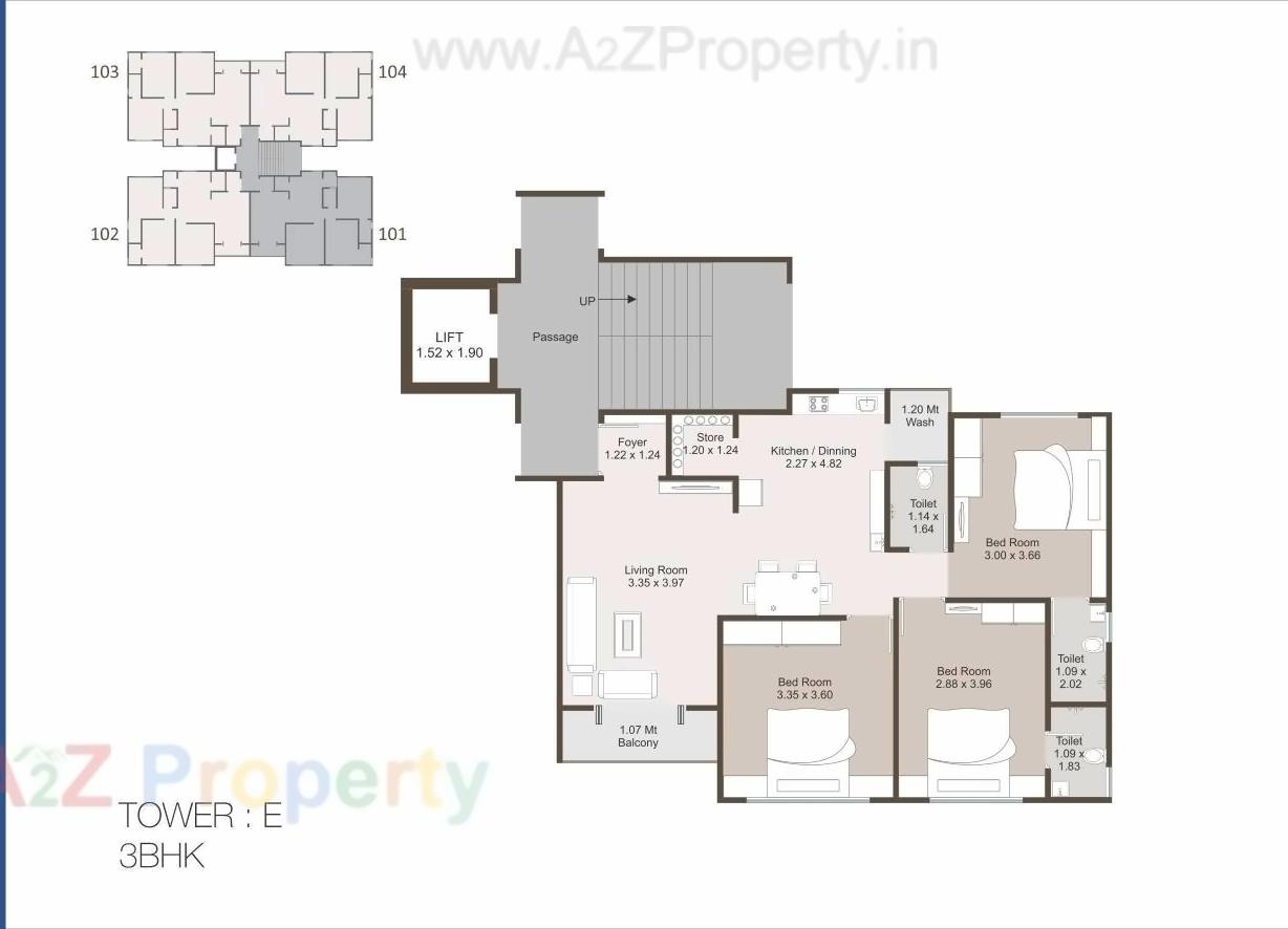 Layout of real estate project Aarya Empire located at Kalali, Vadodara, Gujarat