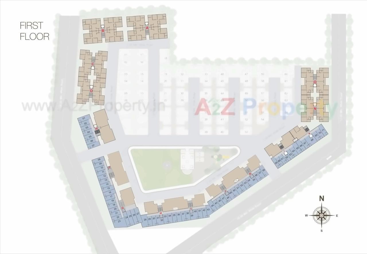 Layout of real estate project Aarya Empire located at Kalali, Vadodara, Gujarat