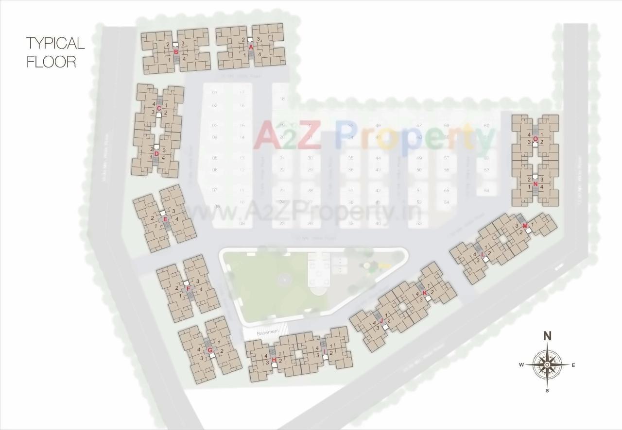 Layout of real estate project Aarya Empire located at Kalali, Vadodara, Gujarat