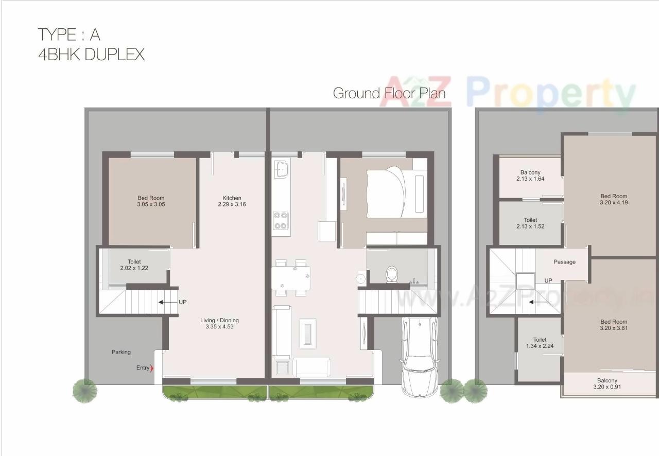 Layout of real estate project Aarya Empire located at Kalali, Vadodara, Gujarat