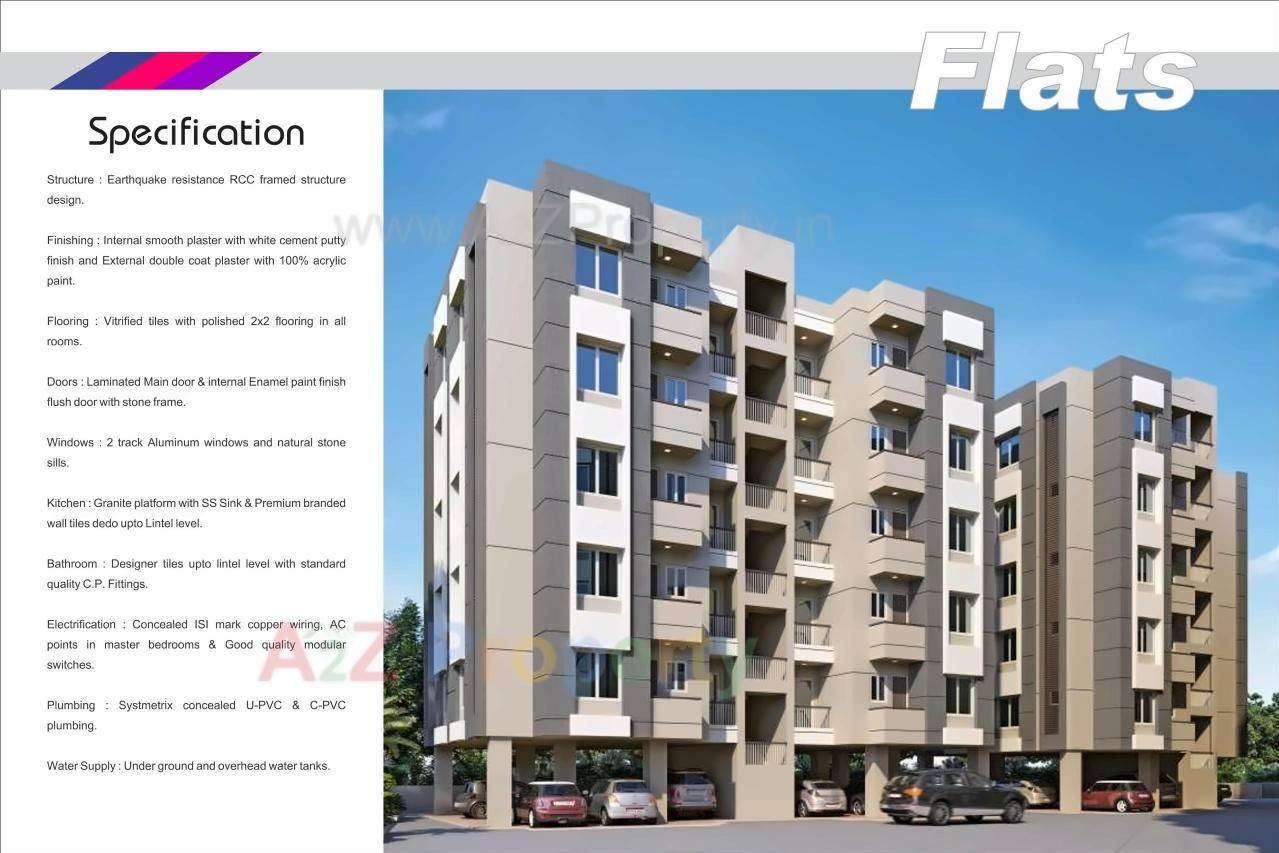 3D Elevation of real estate project Aarya Enclave located at Bill, Vadodara, Gujarat