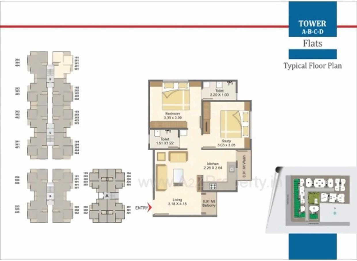 Layout of real estate project Aarya Exotica located at Bill, Vadodara, Gujarat