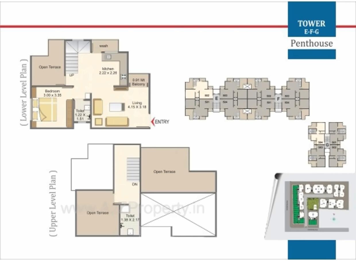 Layout of real estate project Aarya Exotica located at Bill, Vadodara, Gujarat