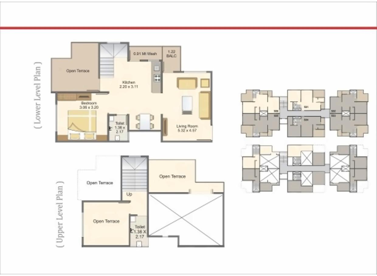 Layout of real estate project Aarya Exotica located at Bill, Vadodara, Gujarat