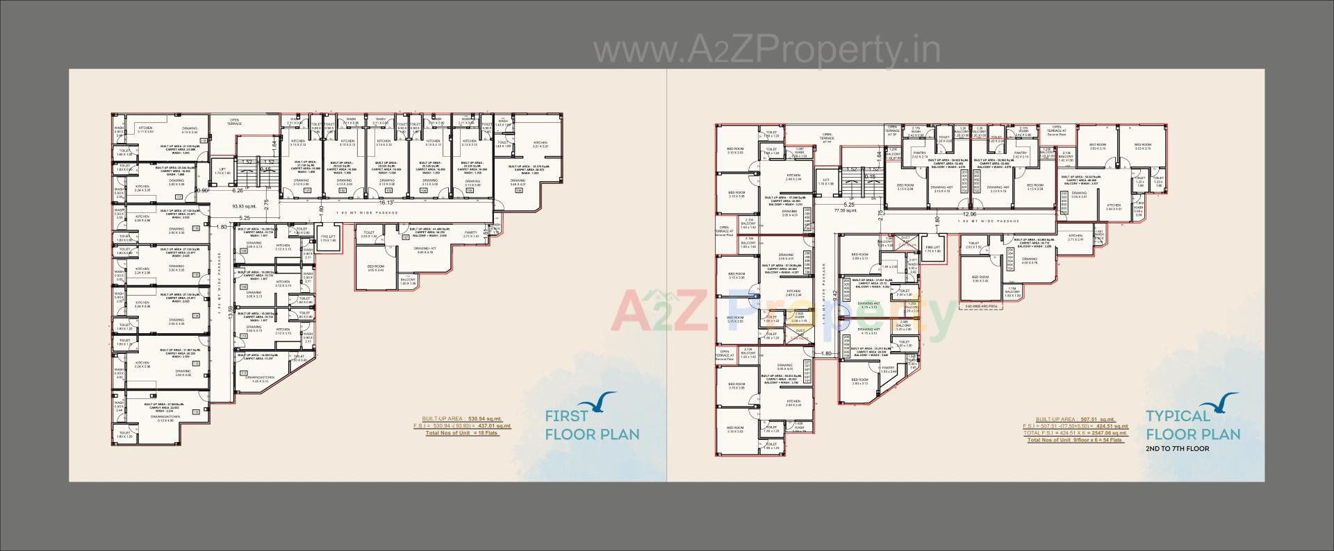 Layout of real estate project Aaryaa Heights located at Gorwa, Vadodara, Gujarat