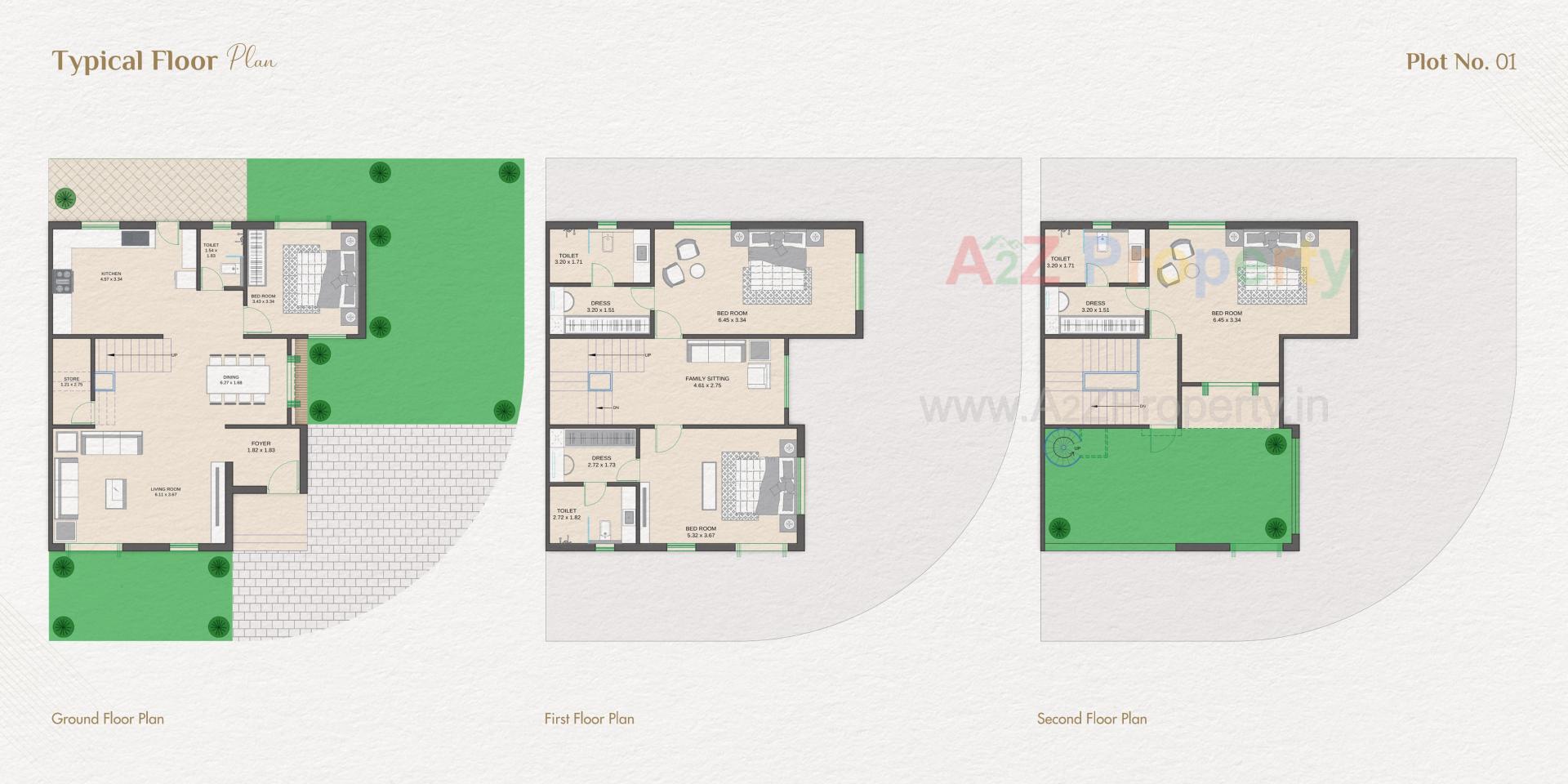 Layout of real estate project Aashirwad Villa located at Bhayli, Vadodara, Gujarat