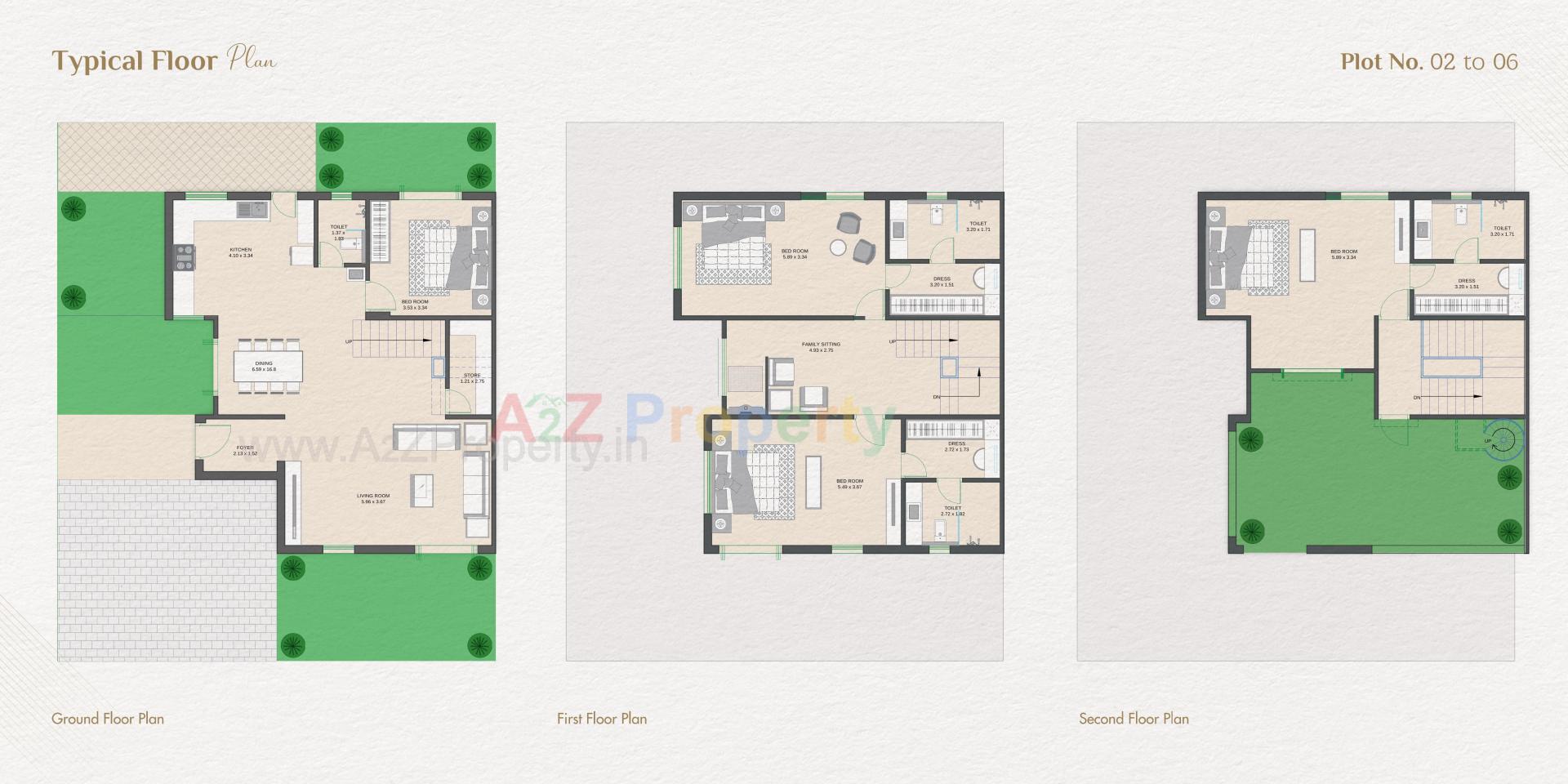 Layout of real estate project Aashirwad Villa located at Bhayli, Vadodara, Gujarat