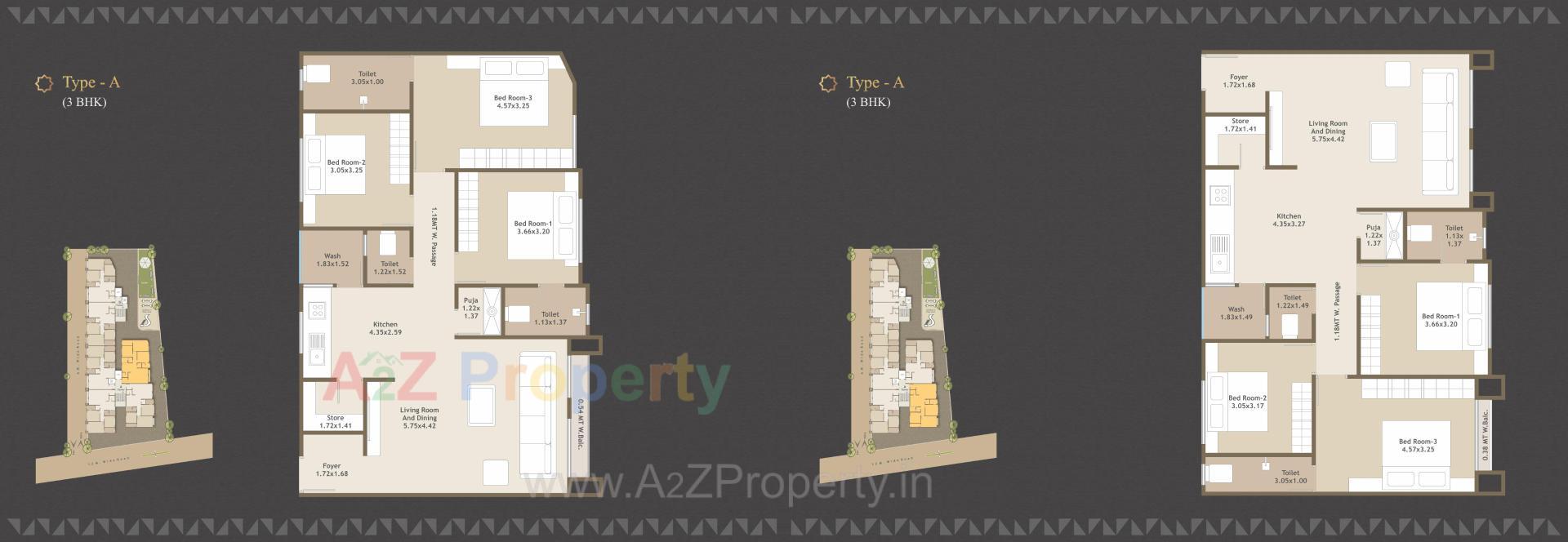 Layout of real estate project Aashray Aspire located at Saiyad-vasna, Vadodara, Gujarat