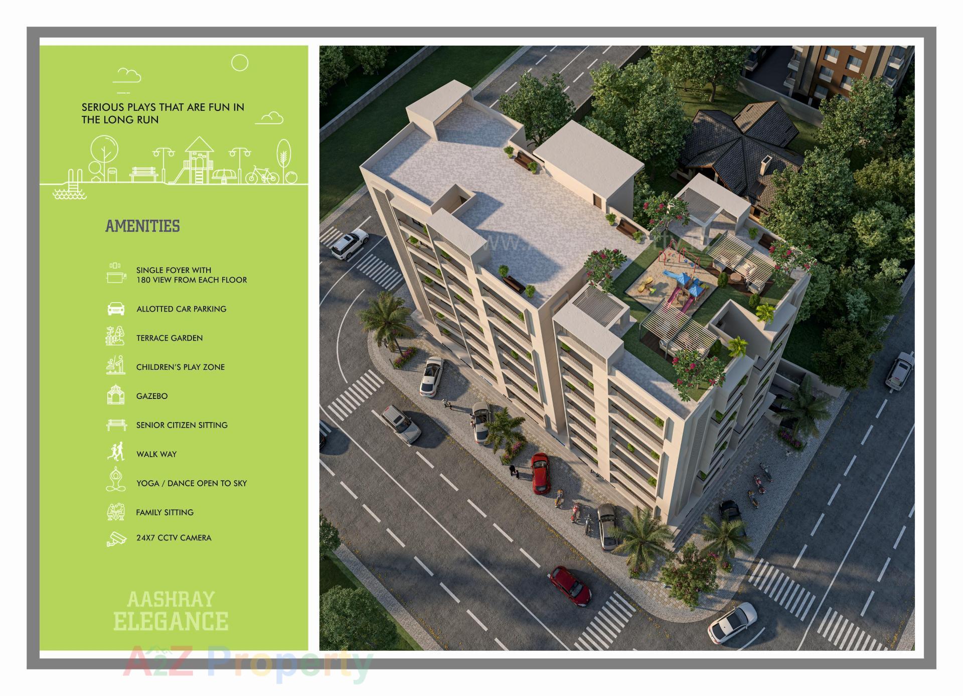 3D Elevation of real estate project Aashray Elegance located at Sevasi, Vadodara, Gujarat