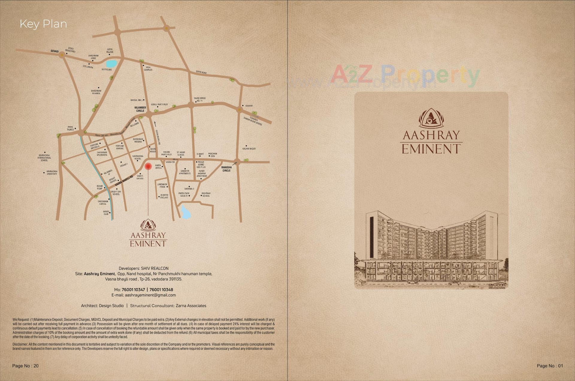  of real estate project Aashray Eminent located at Tadalja, Vadodara, Gujarat